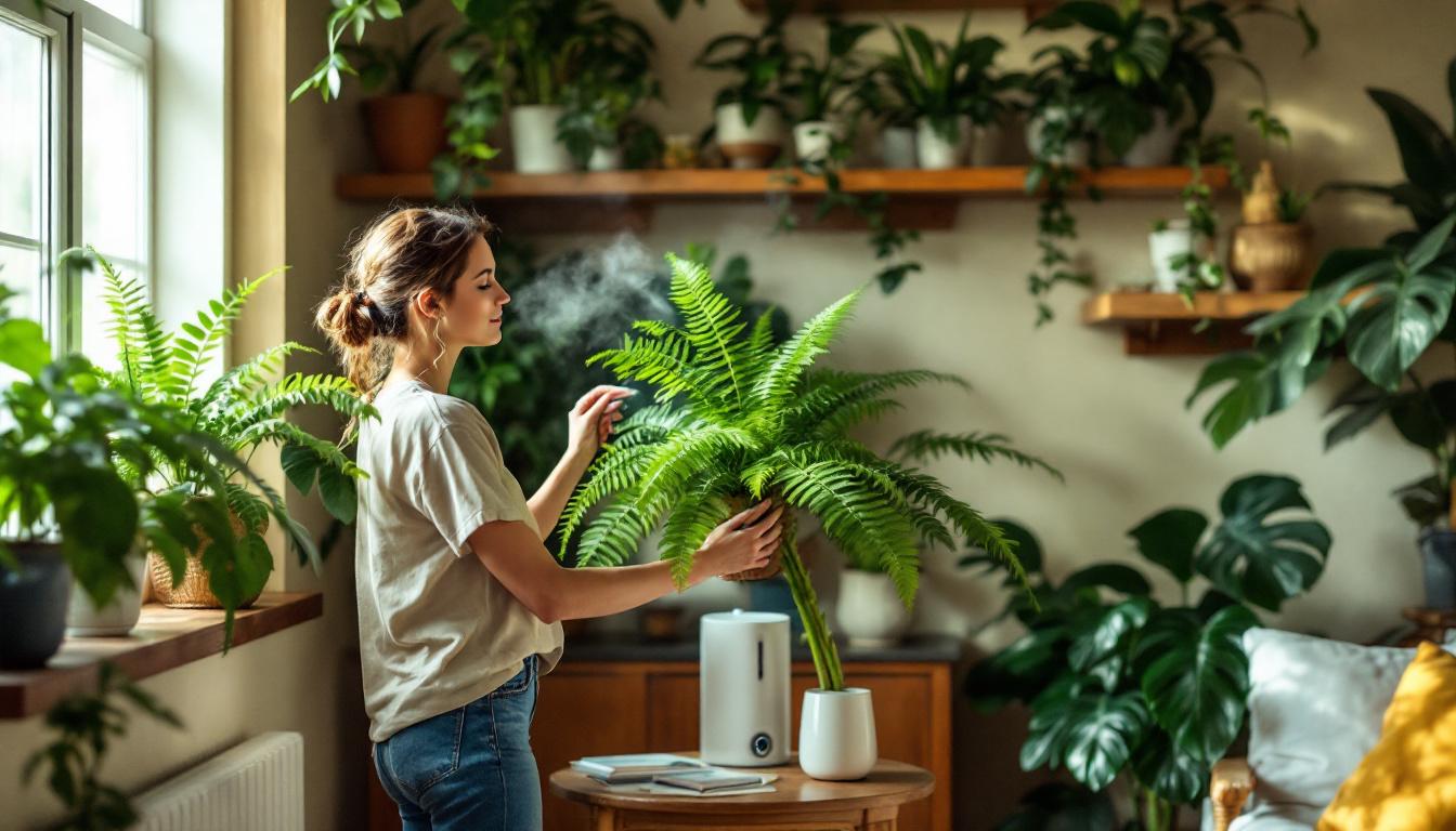 ontdek de ideale luchtvochtigheid voor kamerplanten en leer hoe u deze op de juiste manier kunt bereiken voor gezonde en groene planten in huis.