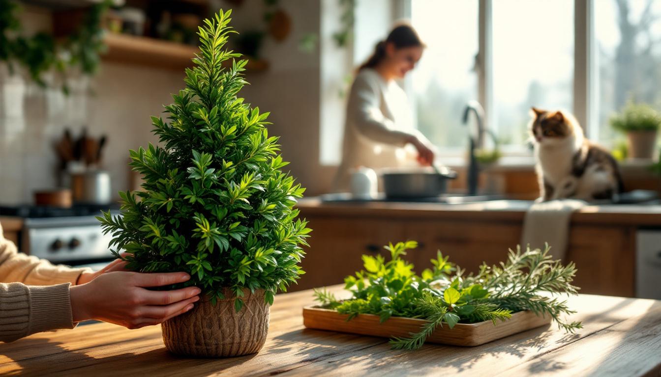 ontdek dit geurige kruid dat je keuken omtovert tot een feestelijk kerstdecor en uitgroeit tot een eetbaar mini-kerstboompje. perfect voor de feestdagen!