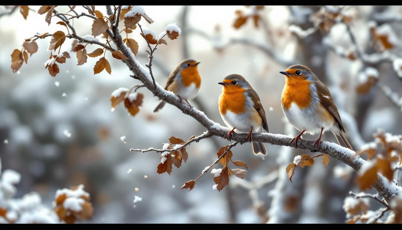 ontdek waarom roodborstjes in de winter verschijnen en leer meer over hun fascinerende wintergedrag en overlevingsstrategieën.