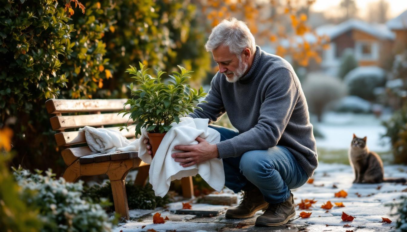 strenge vorst komt eraan? bescherm uw buitenplanten eenvoudig met deze handige handdoektruc en voorkom vorstschade.