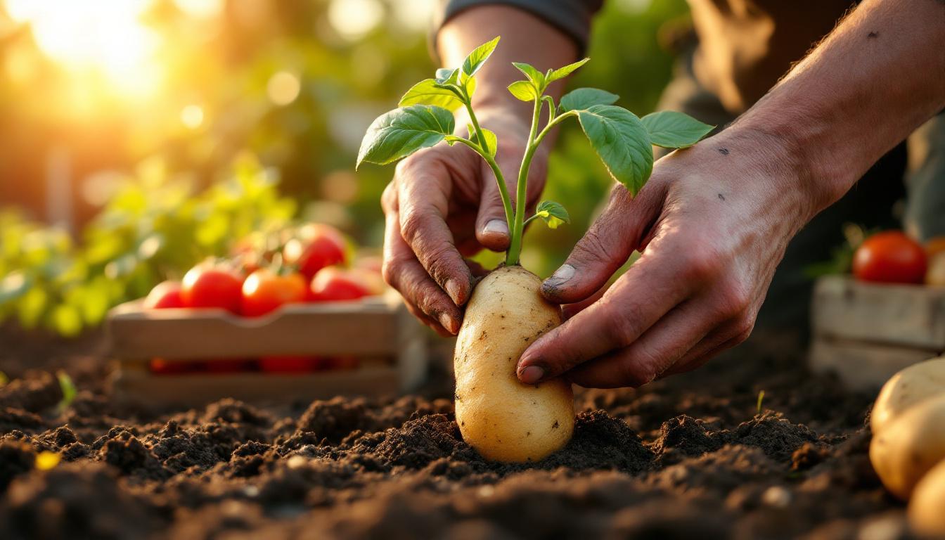 leer hoe je tomaten op aardappelen kunt enten voor een slimme truc die zorgt voor een dubbele oogst en efficiënter tuinieren.