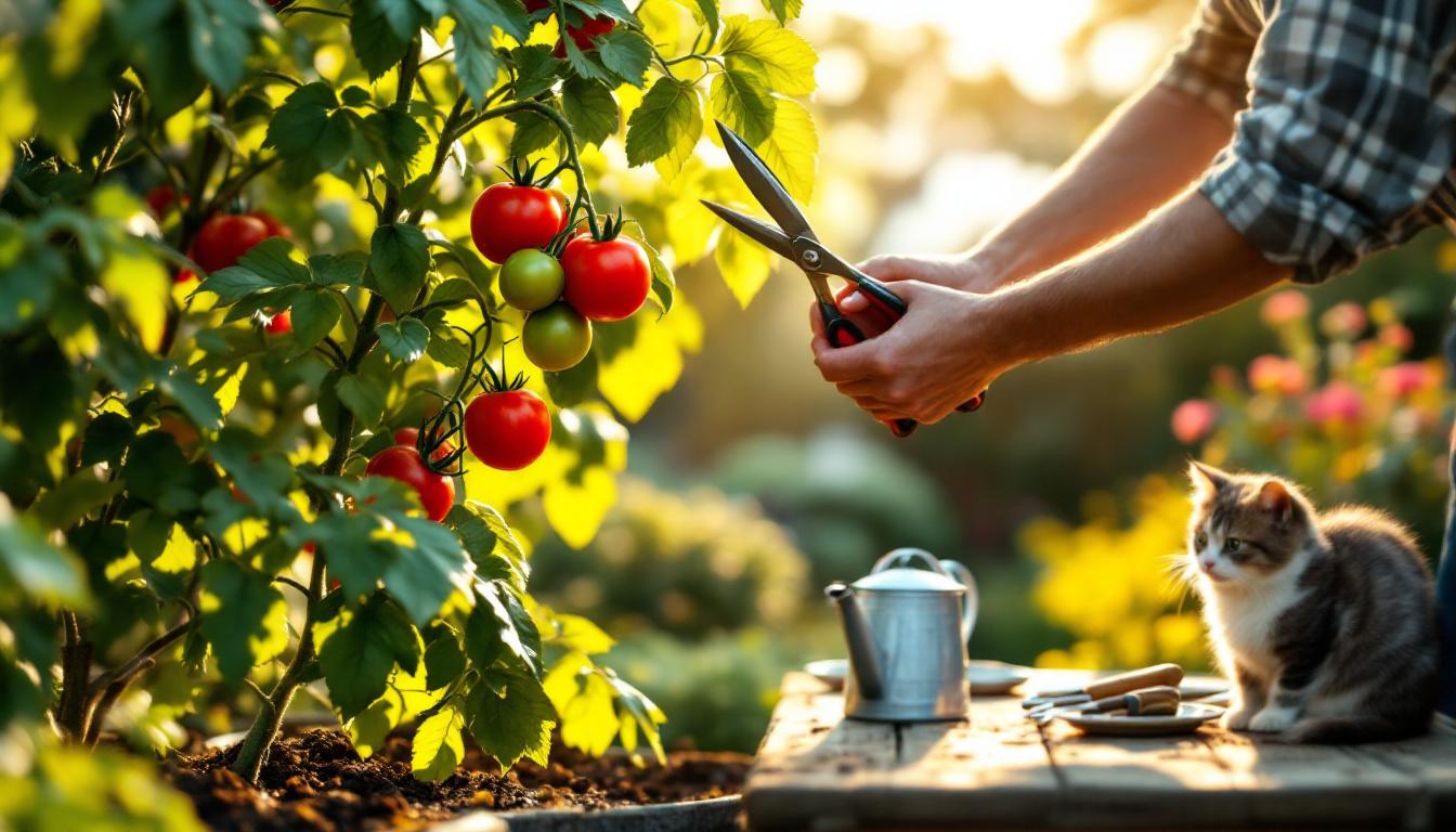 leer hoe u tomaten snoeien kunt met onze complete gids voor het kweken van sterke planten en het verhogen van de opbrengst van uw tomaten.