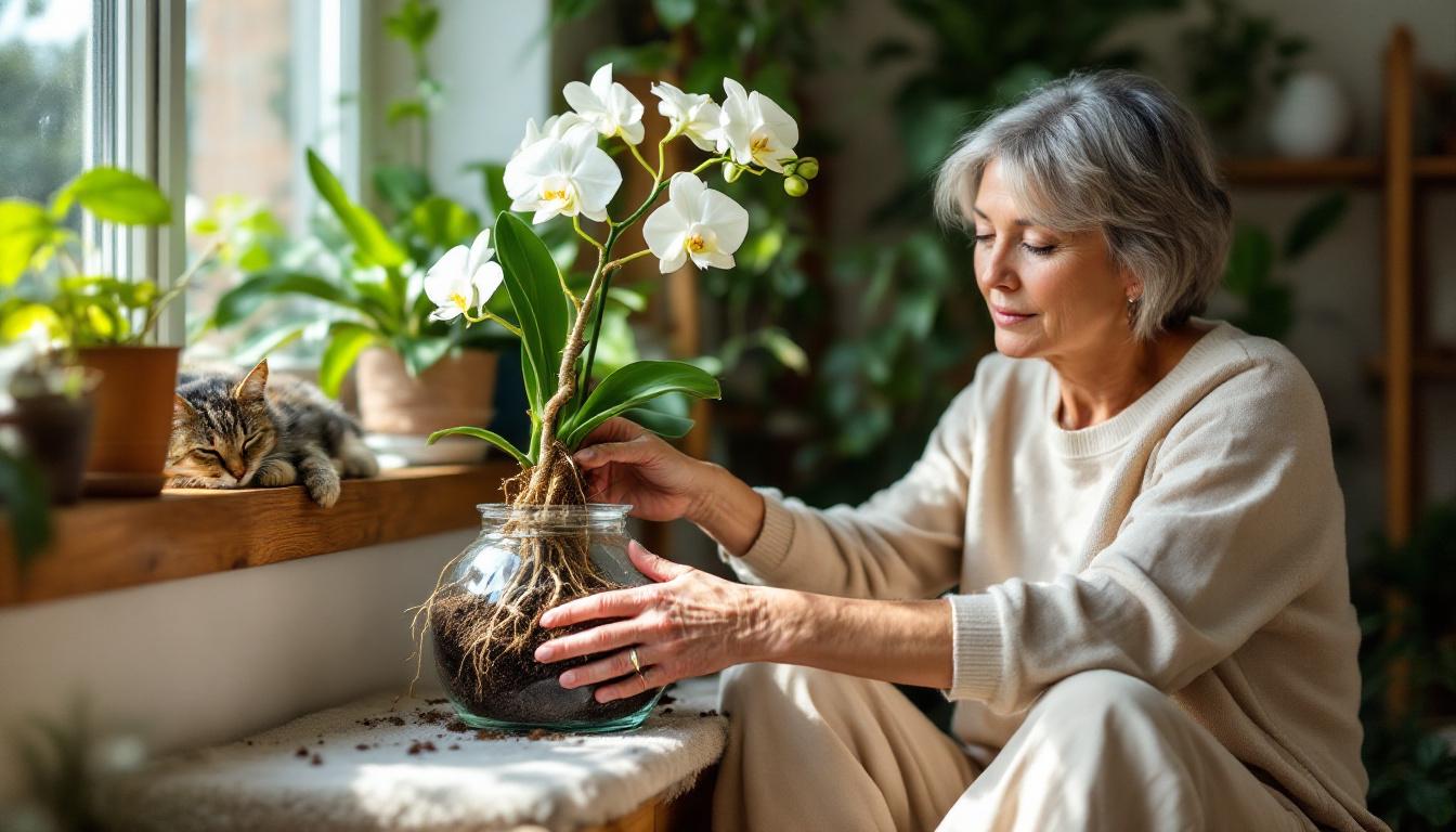 ontdek waarom orchideeën luchtwortels ontwikkelen en waarom het belangrijk is om ze met rust te laten voor de gezondheid van uw plant.