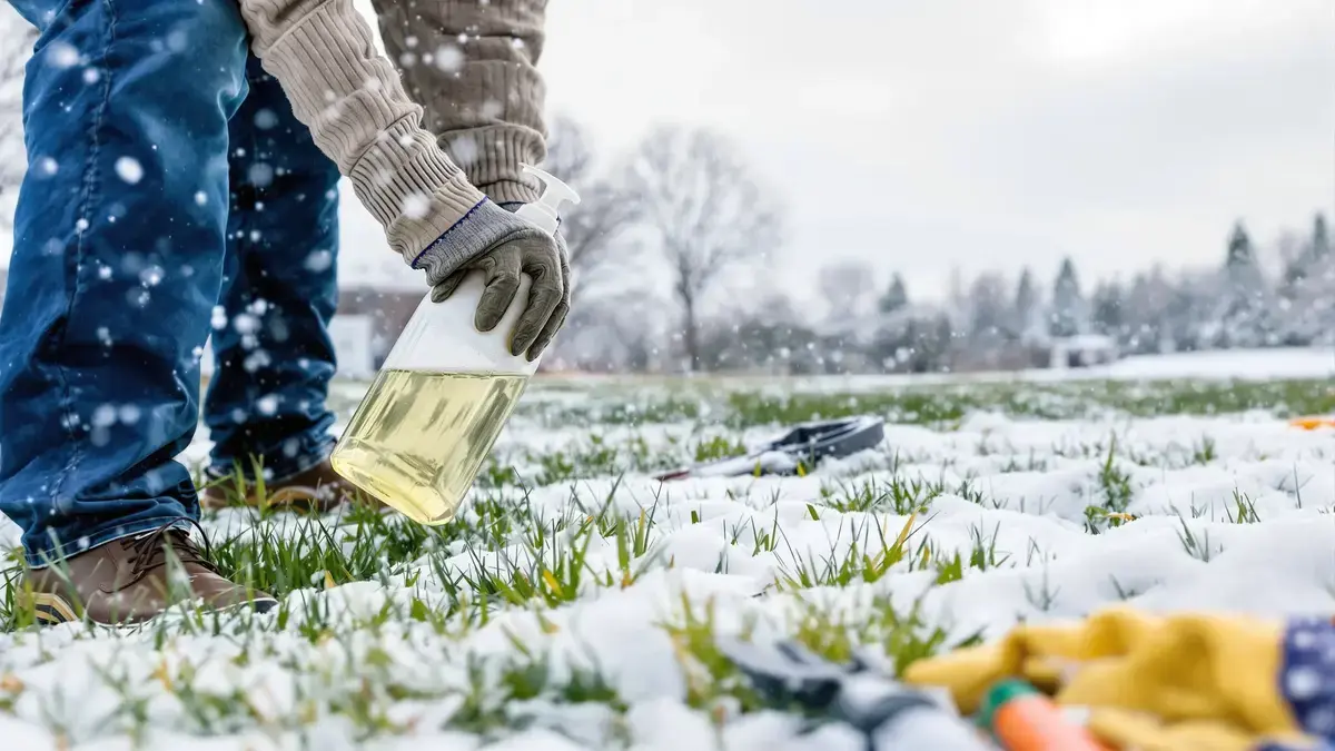 Afwasmiddel op het gazon in de winter: geniale tip of riskante fout? De experts oordelen