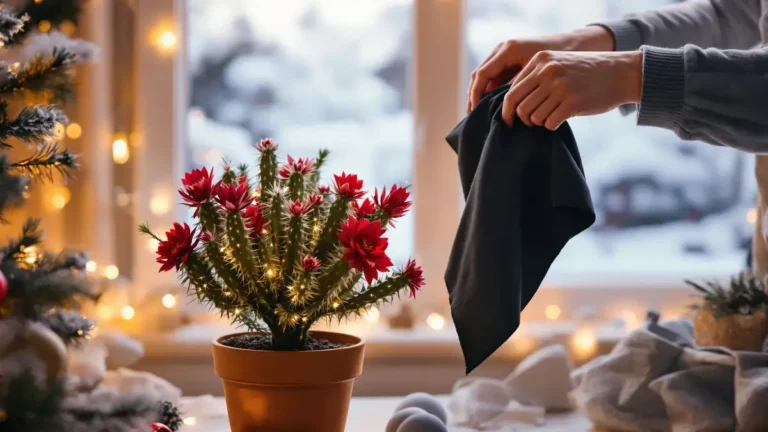 Ontdek hoe een eenvoudig donker stuk stof de bloei van uw kerstcactus in december kan redden