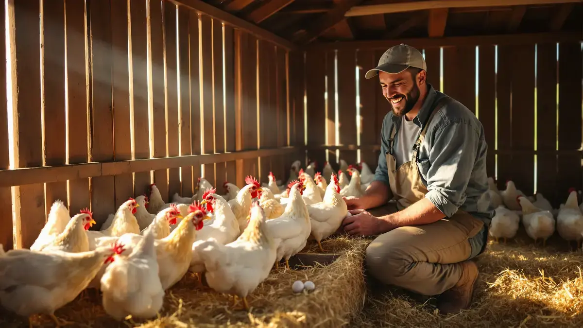 In de oude kippenstallen bevorderde een eenvoudig voorwerp vanzelf het leggen van eieren