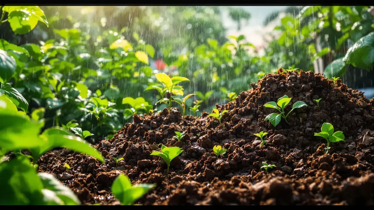 Regenwater verandert ingrijpend het evenwicht en de efficiëntie van compost