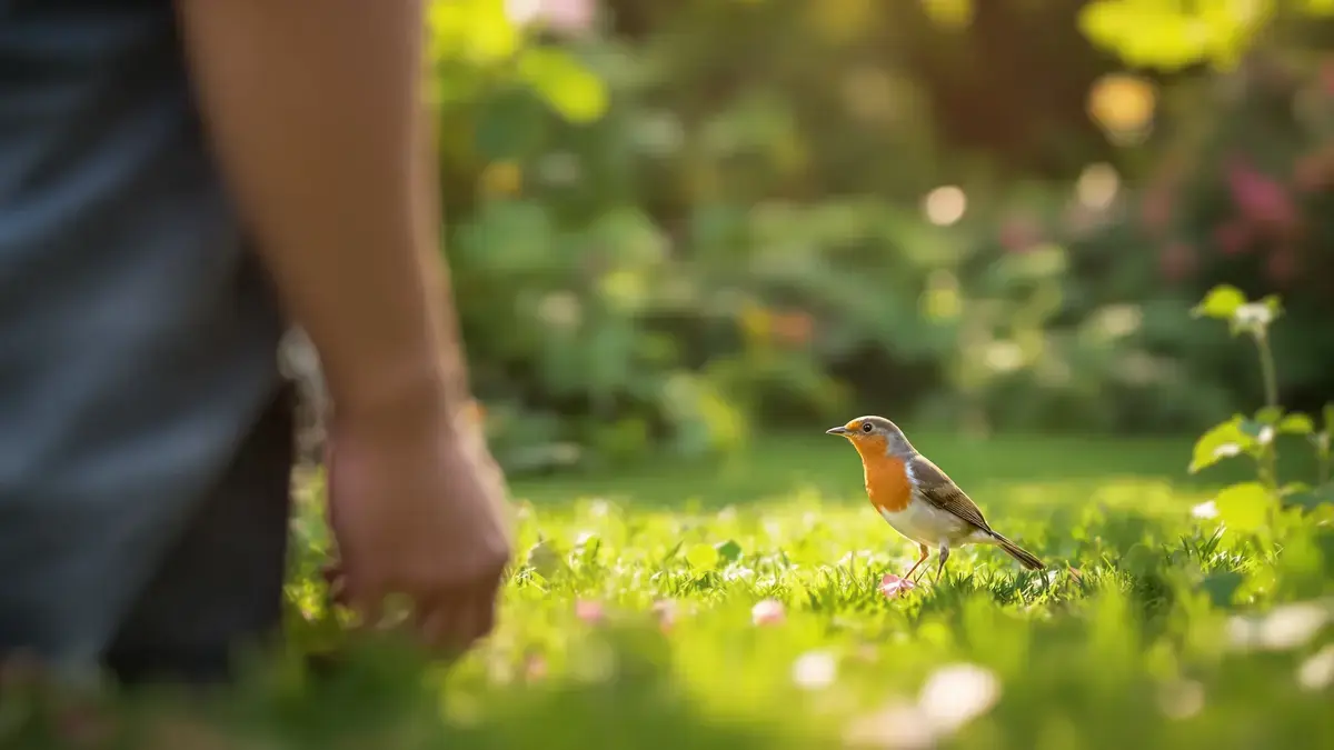 Wanneer een roodborstje naar u toe komt, is dit gedrag nooit zonder betekenis.