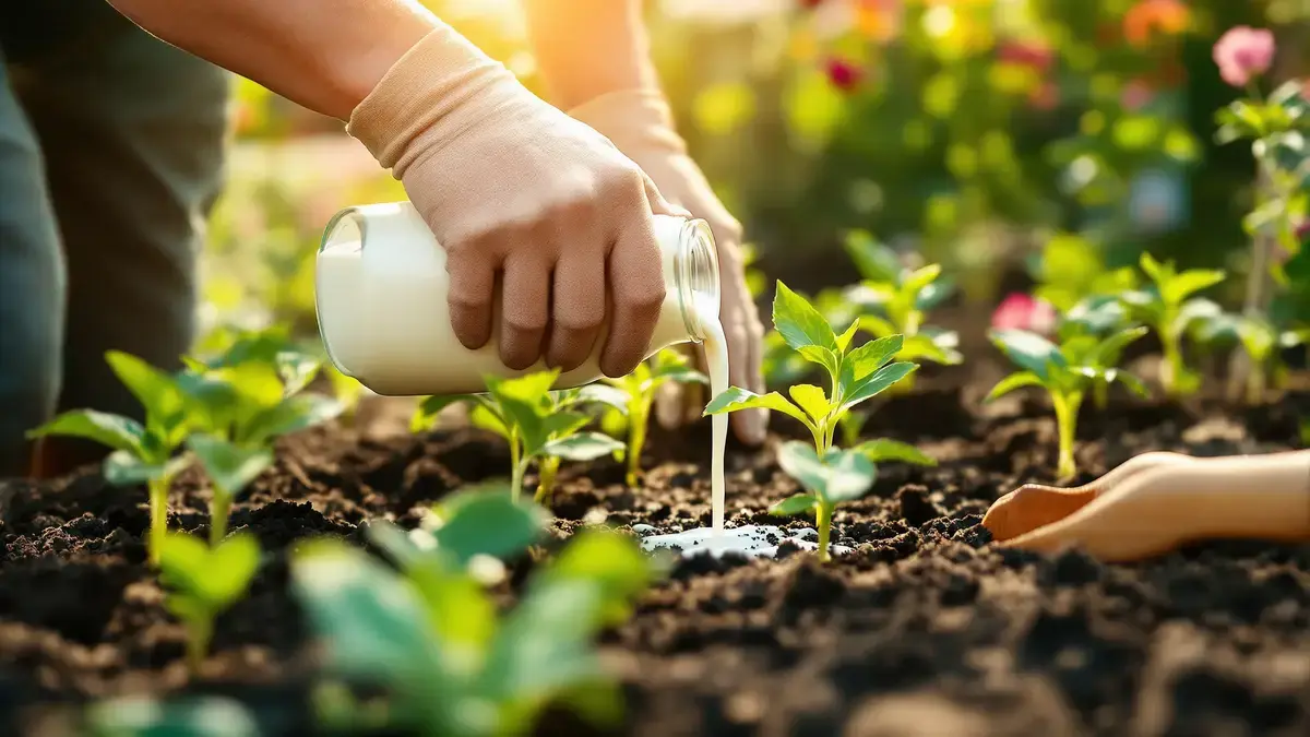 Sommige tuiniers gebruiken melk bij de zaailingen om het evenwicht van de bodem te beïnvloeden