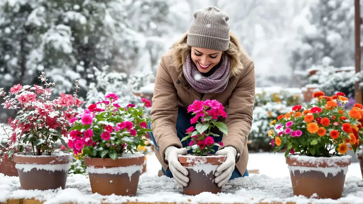 Vorst: het detail onder de potten dat schade voorkomt en de planten de hele winter beschermt
