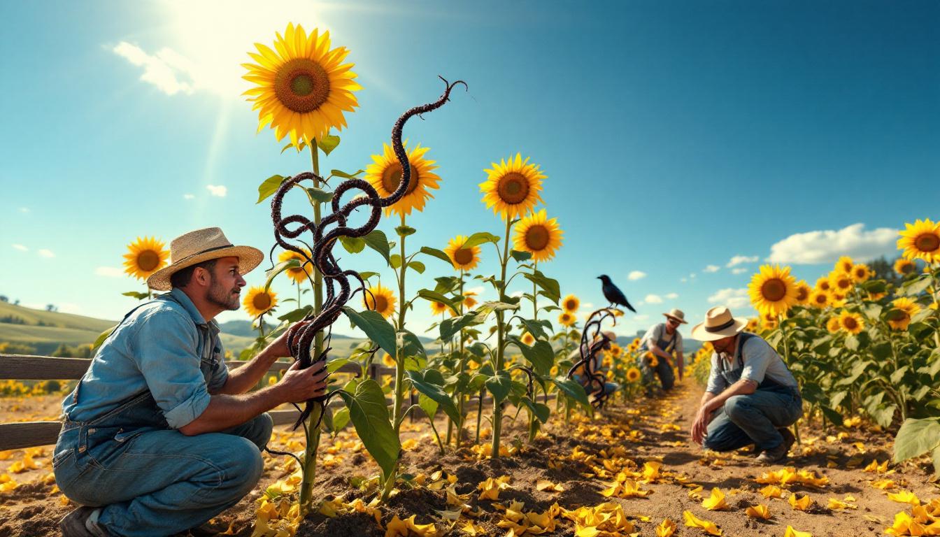 de 'vampierplant' die zonnebloemen aantast, is nu ook gesignaleerd in noord-amerika, wat zorgen baart over de verspreiding en impact op de landbouw.