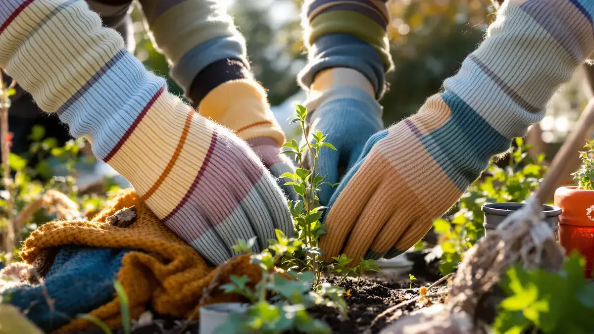 Ervaren tuiniers hergebruiken hun oude wollen truien om de tuin effectief te beschermen