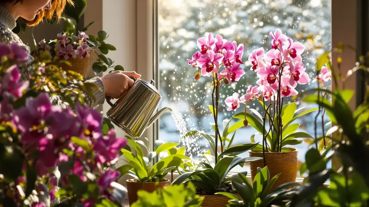 In januari is een weinig bekende watergift genoeg om orchideeën spectaculair te laten bloeien